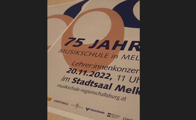 Musikschule in Melk wird 75 - Lehrer:innenkonzert 20. 11. um 11 00 im Stadtsaal in Melk